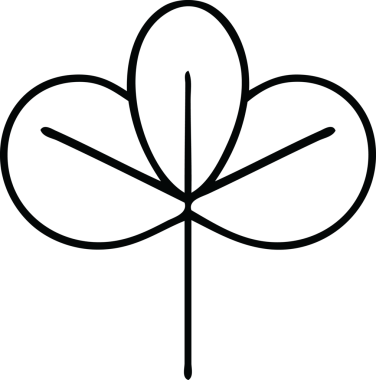 Bir insan tarafından çizilmiş bir sonbahar yaprağının çizgi çizimi