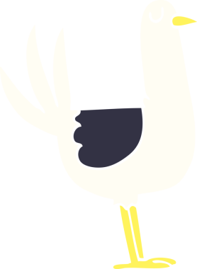 Bir insan tarafından çizilmiş karalama uzun kuş