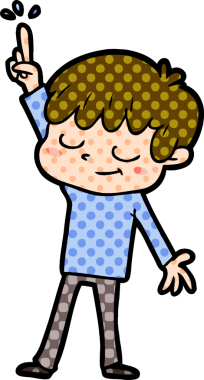 Bir insan tarafından çizilmiş mutlu çocuk çizgi filmi.