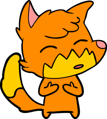 bir insan tarafından çizilmiş tilki çizgi filmi