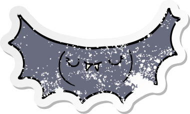 Bir insan tarafından çizilmiş vampir bir yarasanın sıkıntılı çıkartması.