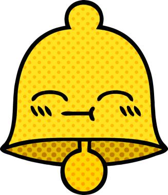 bir insan tarafından çizilmiş bir çanın çizgi roman tarzı