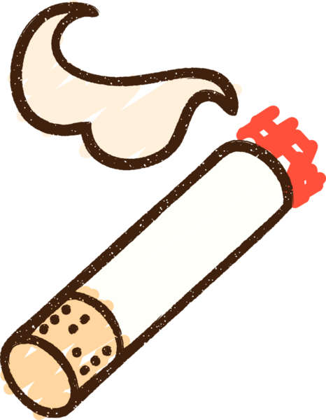 Bir insan tarafından çizilmiş sigara tebeşiri.