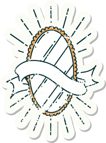 Bir insan tarafından çizilmiş eski bir dövme stili parlak ayna etiketi.