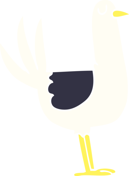 Bir insan tarafından çizilmiş karalama uzun kuş