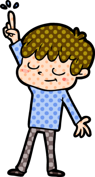 Bir insan tarafından çizilmiş mutlu çocuk çizgi filmi.