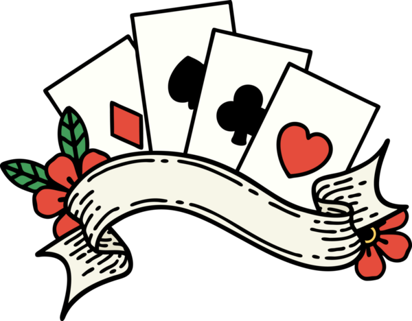 bir insan tarafından çizilmiş geleneksel kart ve afiş stili dövme