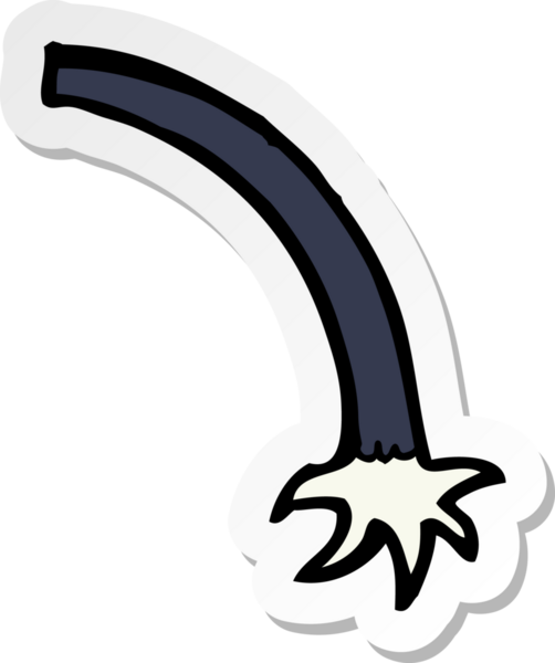 Bir insan tarafından çizilmiş bir canavar kolunun çıkartması.