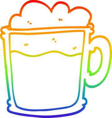 Bir insan tarafından çizilmiş köpüklü lattenin çizimi.