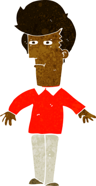 bir insan tarafından çizilmiş şüpheli bir adam.