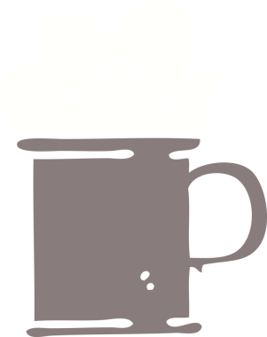 Bir insan tarafından çizilmiş garip bir bira karikatürü.