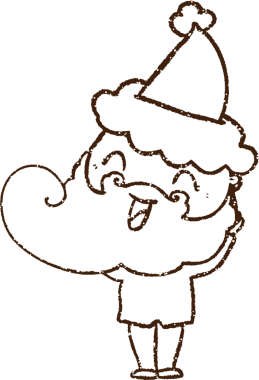 Bir insan tarafından çizilmiş Noel Baba Kömürü