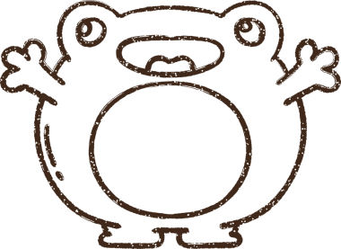 Bir insan tarafından çizilen Mutlu Kurbağa Kömürü