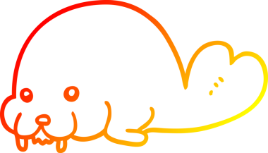 Bir insan tarafından çizilmiş tatlı bir deniz aygırı çizimi.