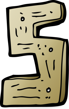 Bir insan tarafından çizilmiş ahşap bir çizgi film.