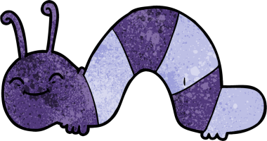 bir insan tarafından çizilmiş mutlu bir böcek.