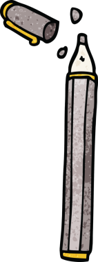 Bir insan tarafından çizilmiş karalama ofis kalemi.