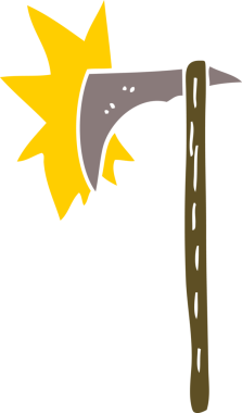 Bir insan tarafından çizilmiş viking baltası.