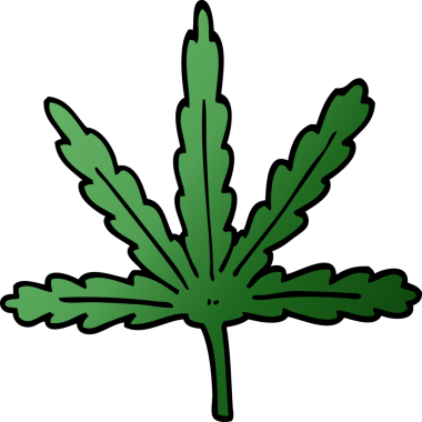 bir insan tarafından çizilmiş marihuana yaprağı karalaması