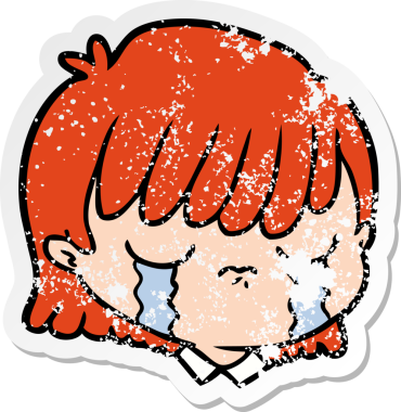 Bir insan tarafından çizilmiş karikatür kadın yüzü.