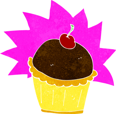 Bir insan tarafından çizilmiş bir kek.