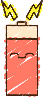 Bir insan tarafından çizilmiş pil tebeşiri.