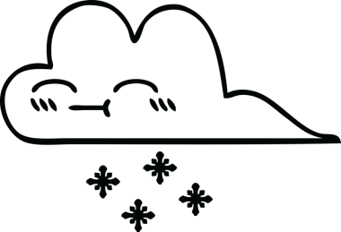 Bir insan tarafından çizilmiş fırtına kar bulutu çizimi