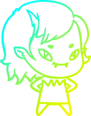 Bir insan tarafından çizilmiş soğuk gradyan çizgi çizimi.