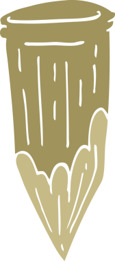 Bir insan tarafından çizilmiş odun kazığı.