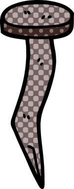 Bir insan tarafından çizilmiş karalama demir çivi