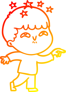 İnsan tarafından çizilmiş bir çizgi film karakteri.