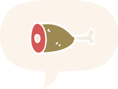 bir insan tarafından çizilmiş, konuşma baloncuklu çizgi film eti.