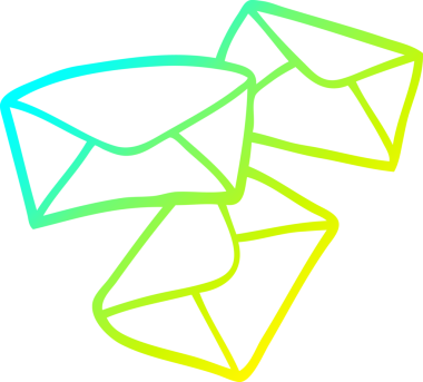 Bir insan tarafından çizilmiş bir karikatürün soğuk gradyan çizimi.