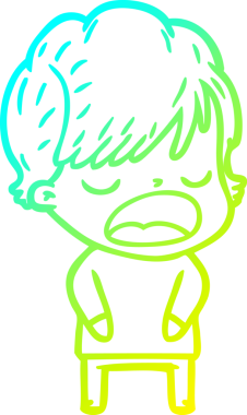 Bir insan tarafından çizilmiş bir karikatür kadın çizimi.