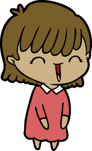 Bir insan tarafından çizilmiş karikatür kadın.