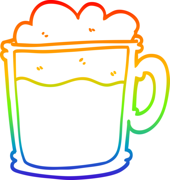 Bir insan tarafından çizilmiş köpüklü lattenin çizimi.