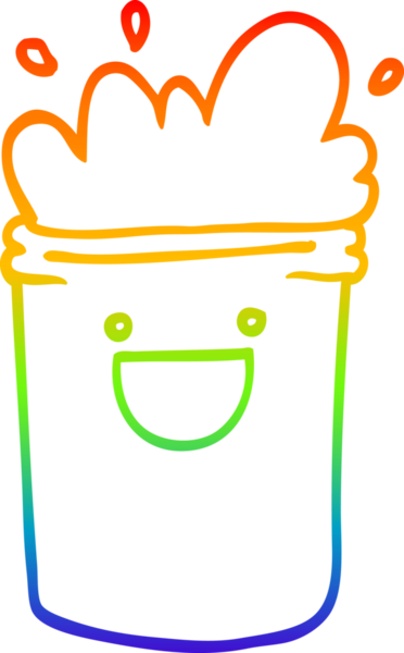 gökkuşağı gradyan çizgi çizimi bir insan tarafından çizilmiş mutlu içecekler