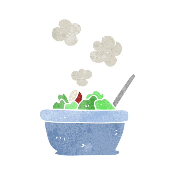 Bir insan tarafından çizilmiş serbest çizgi film salatası.