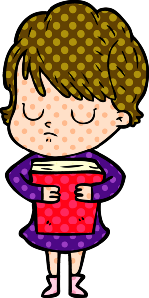 Bir insan tarafından çizilmiş karikatür kadın.