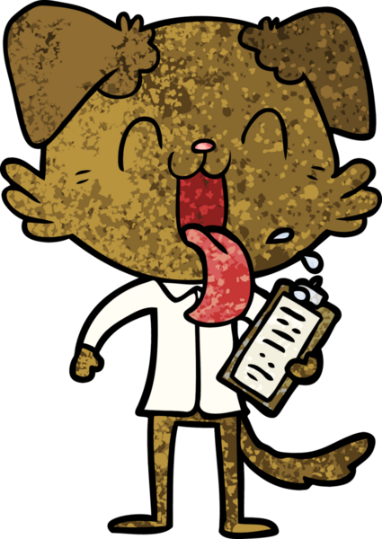 Bir insan tarafından çizilmiş panosu olan nefes nefese bir köpek.