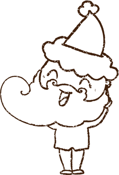 Bir insan tarafından çizilmiş Noel Baba Kömürü
