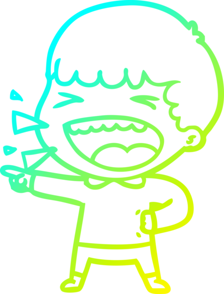 Bir insan tarafından çizilmiş gülen adamın soğuk çizgi çizimi.