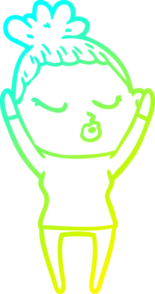 Bir insan tarafından çizilmiş soğuk bir çizgi film çizimi.