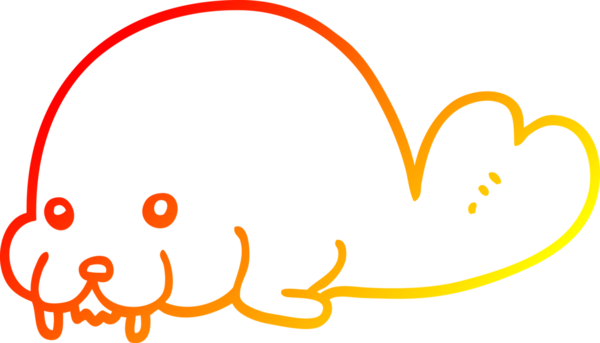 Bir insan tarafından çizilmiş tatlı bir deniz aygırı çizimi.