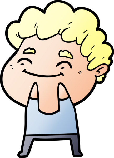 Bir insan tarafından çizilmiş çizgi film dostu bir adam.