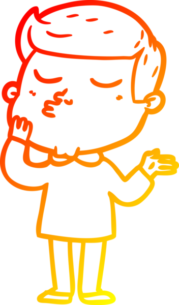 Bir insan tarafından çizilen çizgi film modelinin sıcak çizgi çizimi.