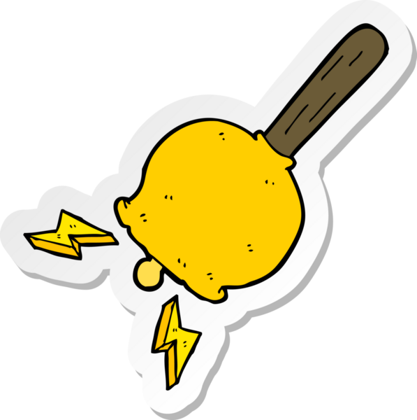 Bir insan tarafından çizilmiş bir çanın çıkartması.