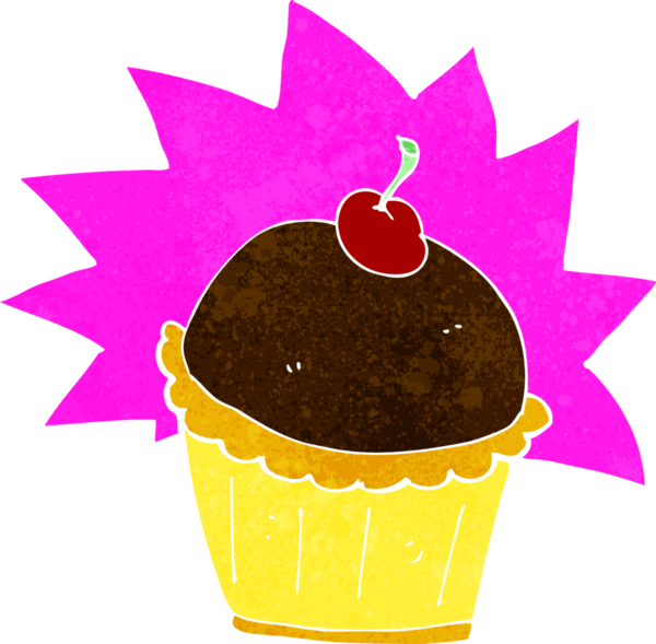 Bir insan tarafından çizilmiş bir kek.