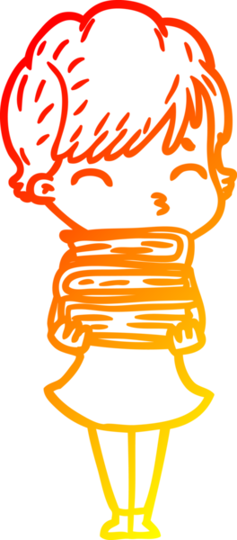 Bir insan tarafından çizilmiş bir karikatür kadın çizimi.