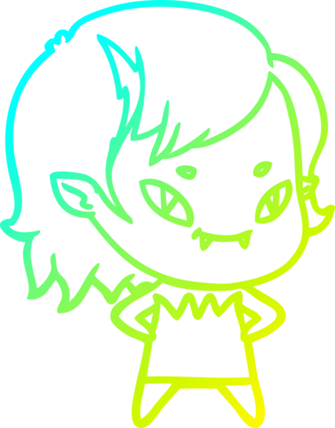 Bir insan tarafından çizilmiş soğuk gradyan çizgi çizimi.